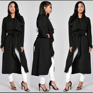 🖤Black Fashion Nova Trench Jacket🖤
